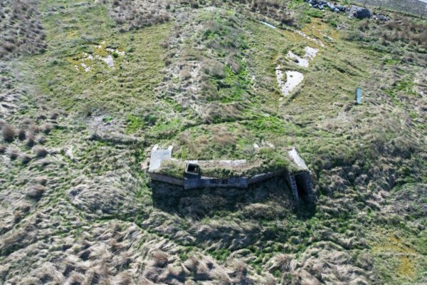 Air raid bunker from the air Air raid bunker from the air