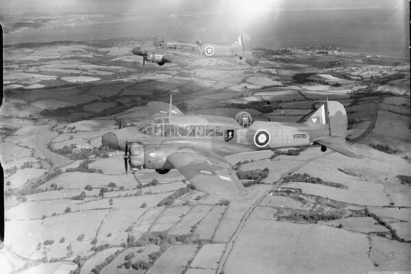 Avro Anson © IWM C 2119 AIRCRAFT OF THE ROYAL AIR FORCE 1939-1945: AVRO 652A ANSON. (C 2119) Two Anson Mark Is, K6285 and N9742, of No. 321 (Dutch) Squadron RAF based at Carew Cheriton, Pembrokeshire, flying north-west of Tenby. K6285 still bears the unit code letters ('MW') of No. 217 Squadron, to which it formerly belonged. Copyright: © IWM. Original Source: http://www.iwm.org.uk/collections/item/object/205127111