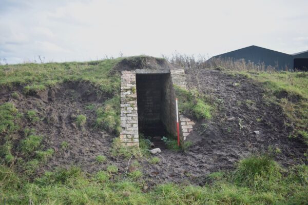 Entrance to an air raid bunker Entrance to an air raid bunker