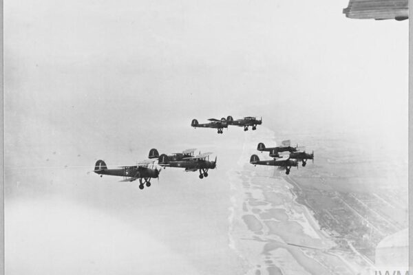 Fairey Swordfish © IWM CH 626 TYPES OF BRITISH AIRCRAFT : The Fairey SWORDFISH (CH 626) Original wartime caption: The Fairey Swordfish, with Bristol Pegasus engine, is a three-seat Fleet Spotter reconnaissance torpedo carrying aircraft. A Squadron of Swordfish return across the English coast after operations in enemy waters. Copyright: © IWM. Original Source: http://www.iwm.org.uk/collections/item/object/205442324