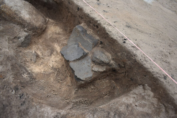Ceramic mould fragments associated with bronze casting Ceramic mould fragments associated with bronze casting