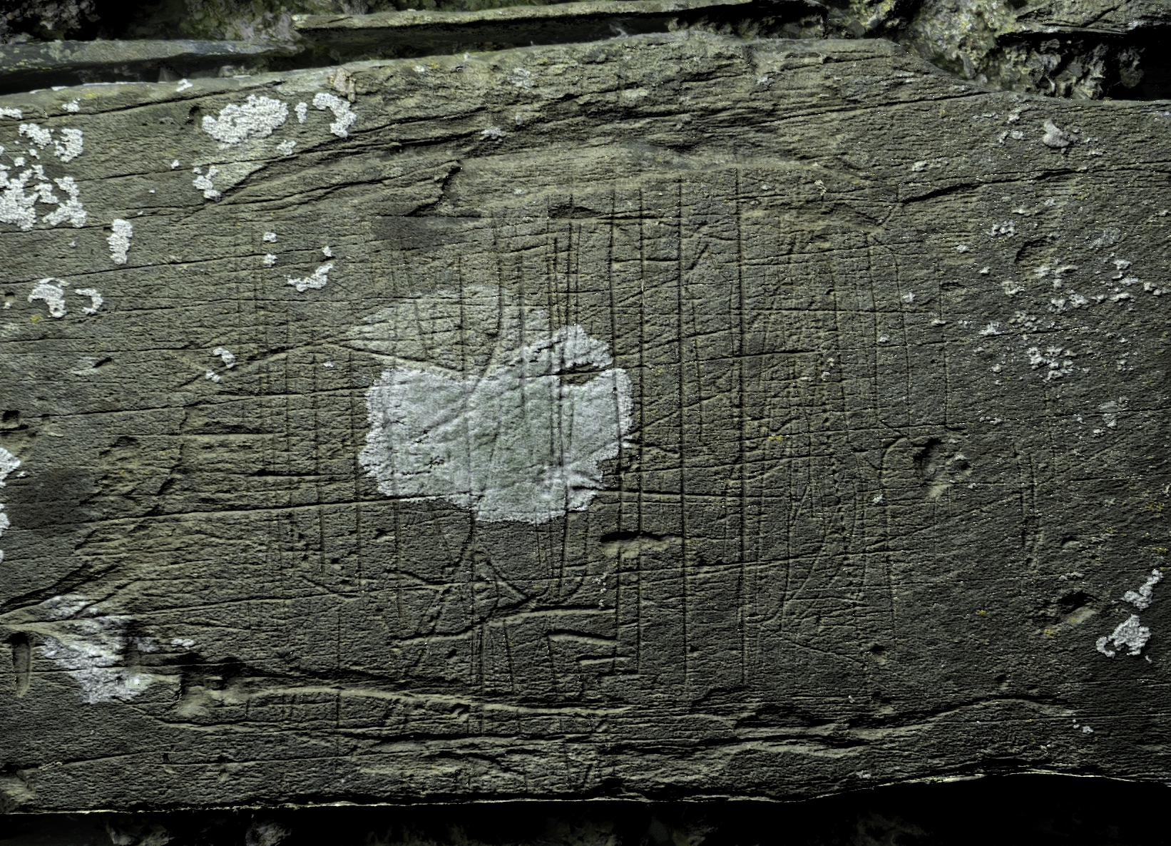 Enigmatic carvings on the inside of the church