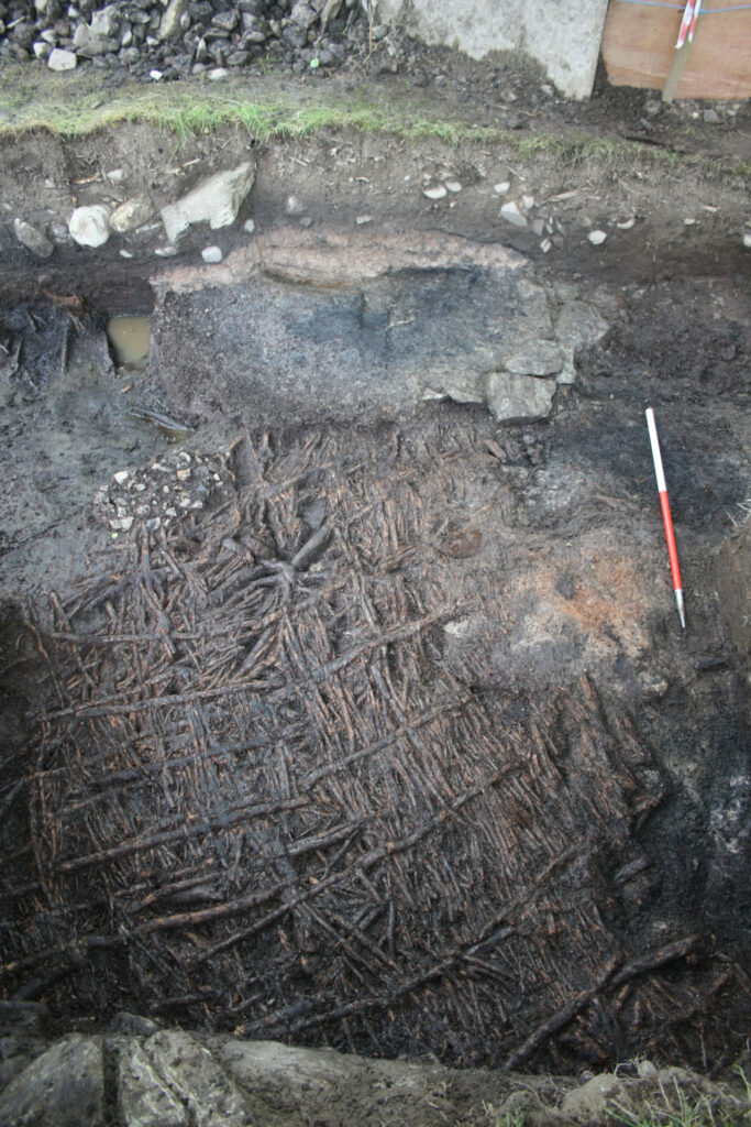 Clay oven domes within the wickerwork floor of roundhouse ST6 Clay oven domes within the wickerwork floor of roundhouse ST6