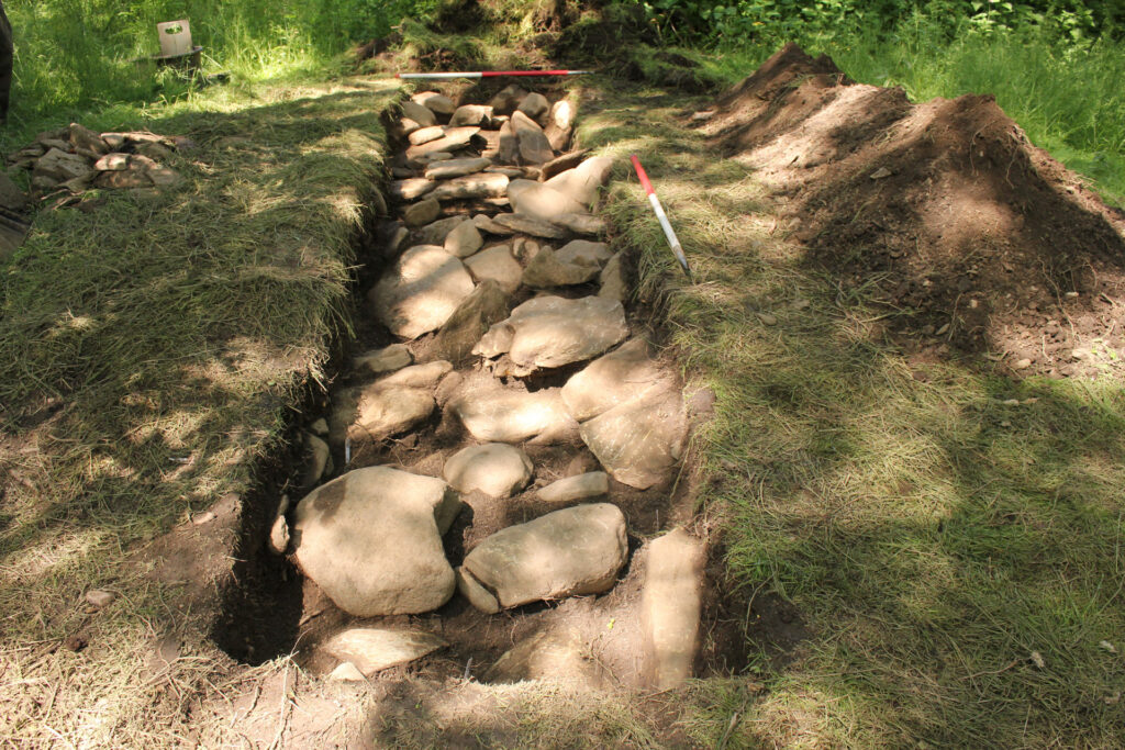 Deposit of stones encountered in Trench 13 Deposit of stones encountered in Trench 13