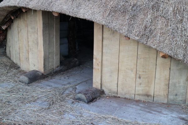 Entrance of the reconstructed roundhouse