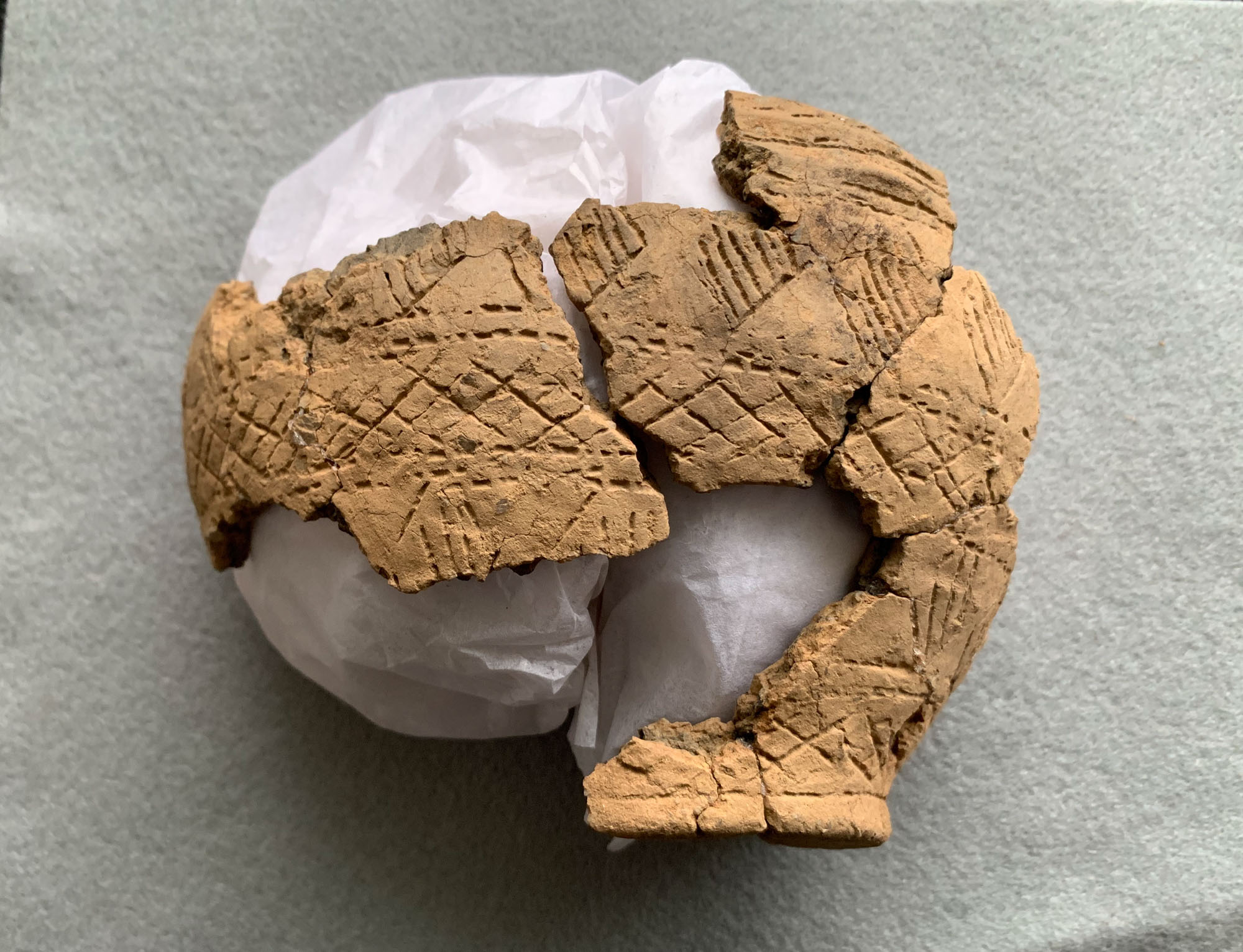 Decorated Beaker/Food Vessel from a Bronze Age cist