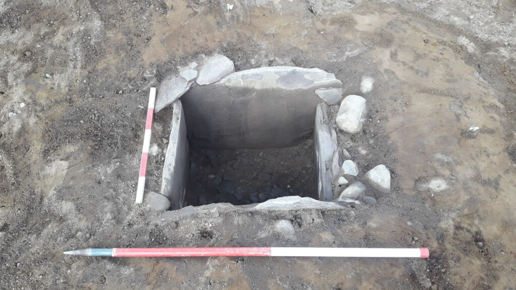 Post-excavation of a Bronze Age cist Post-excavation of a Bronze Age cist
