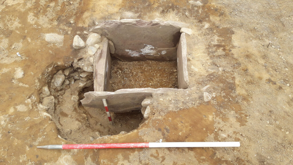 Post-excavation of a Bronze Age cist Post-excavation of a Bronze Age cist