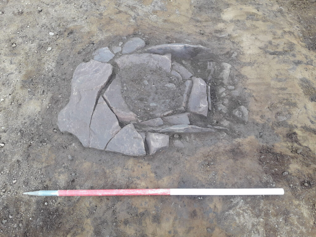 Pre-excavation of a Bronze Age cist Pre-excavation of a Bronze Age cist