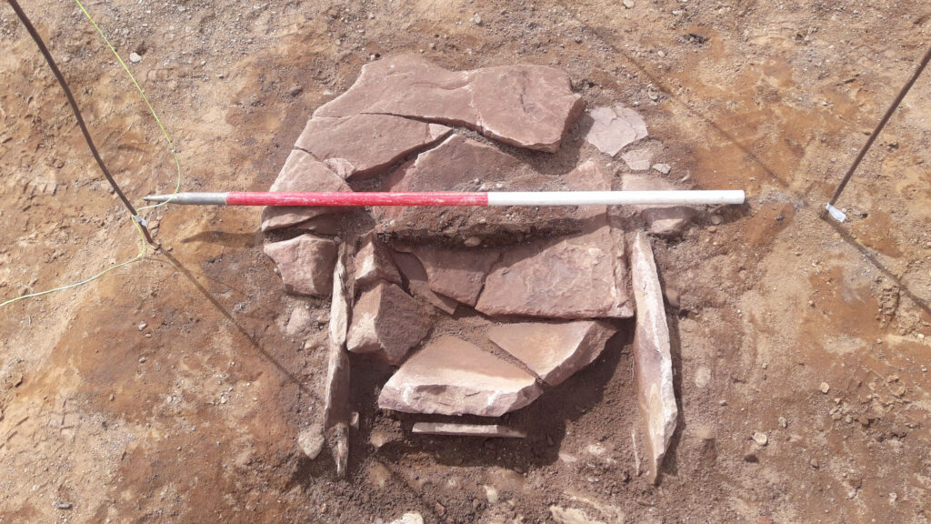 Pre-excavation of a Bronze Age cist Pre-excavation of a Bronze Age cist