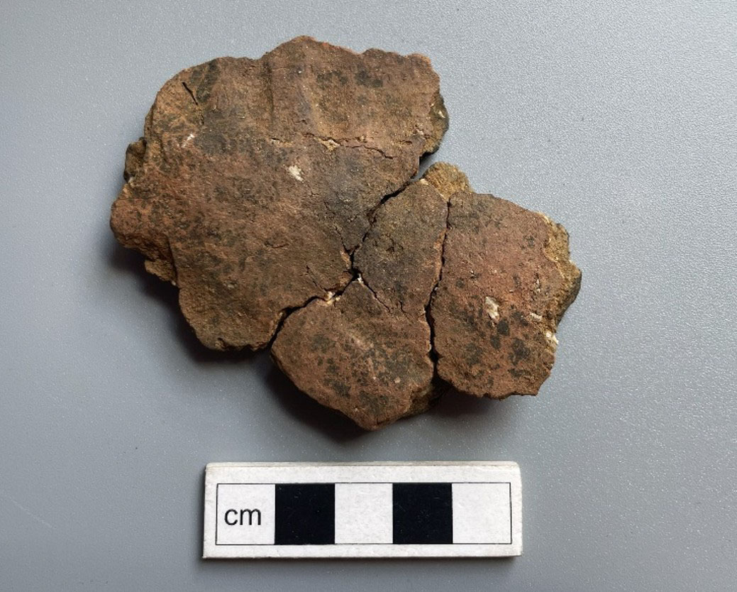 Neolithic pottery fragment with finger fluting