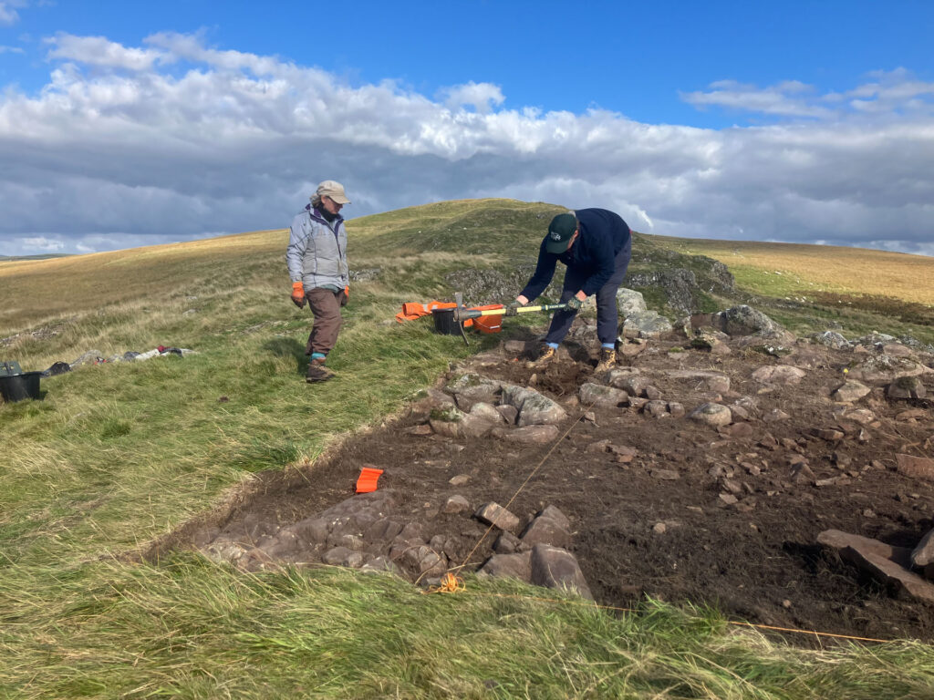 Removal of the collapsed stone in front of the medieval bank Removal of the collapsed stone in front of the medieval bank